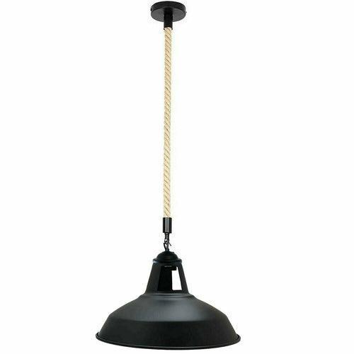 E27 Industrial Hemp Rope Cable Barn Slotted Pendant Light~3889 - VirtuousWares:Global