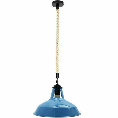 E27 Industrial Hemp Rope Cable Barn Slotted Pendant Light~3889 - VirtuousWares:Global
