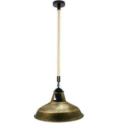 E27 Industrial Hemp Rope Cable Barn Slotted Pendant Light~3889 - VirtuousWares:Global