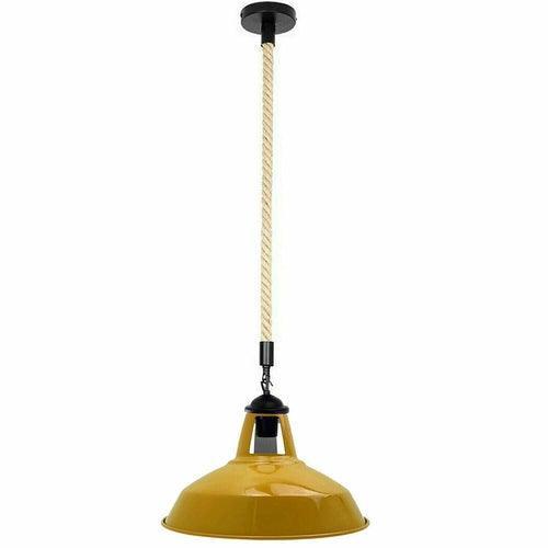 E27 Industrial Hemp Rope Cable Barn Slotted Pendant Light~3889 - VirtuousWares:Global