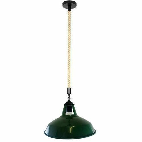 E27 Industrial Hemp Rope Cable Barn Slotted Pendant Light~3889 - VirtuousWares:Global