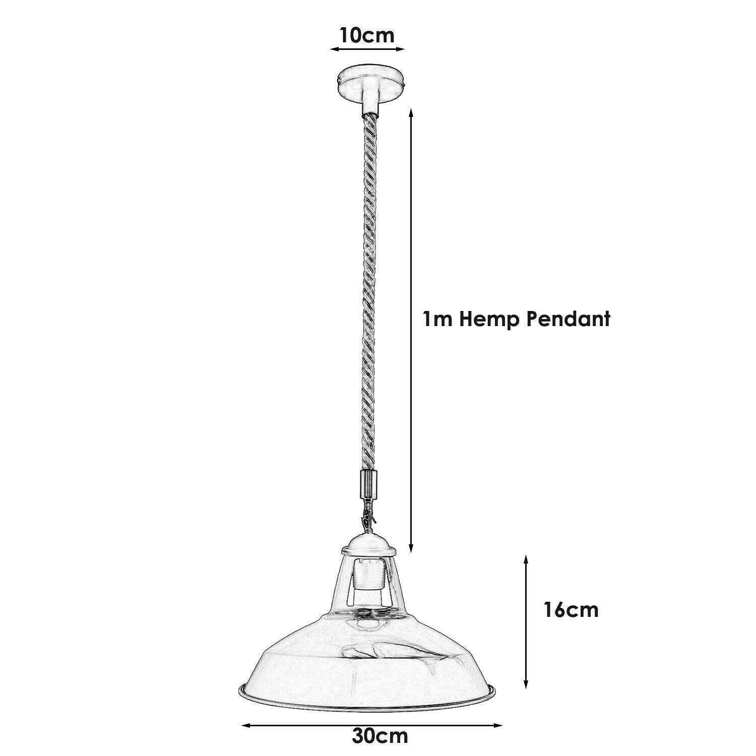 E27 Industrial Hemp Rope Cable Barn Slotted Pendant Light~3889 - VirtuousWares:Global