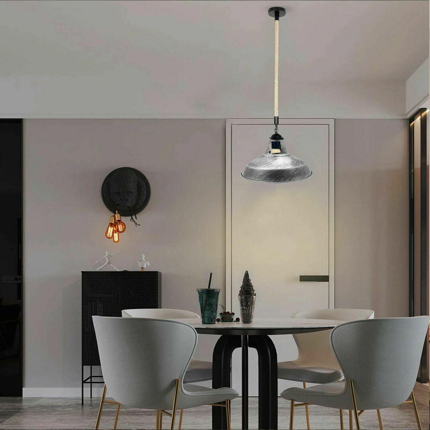E27 Industrial Hemp Rope Cable Barn Slotted Pendant Light~3889 - VirtuousWares:Global