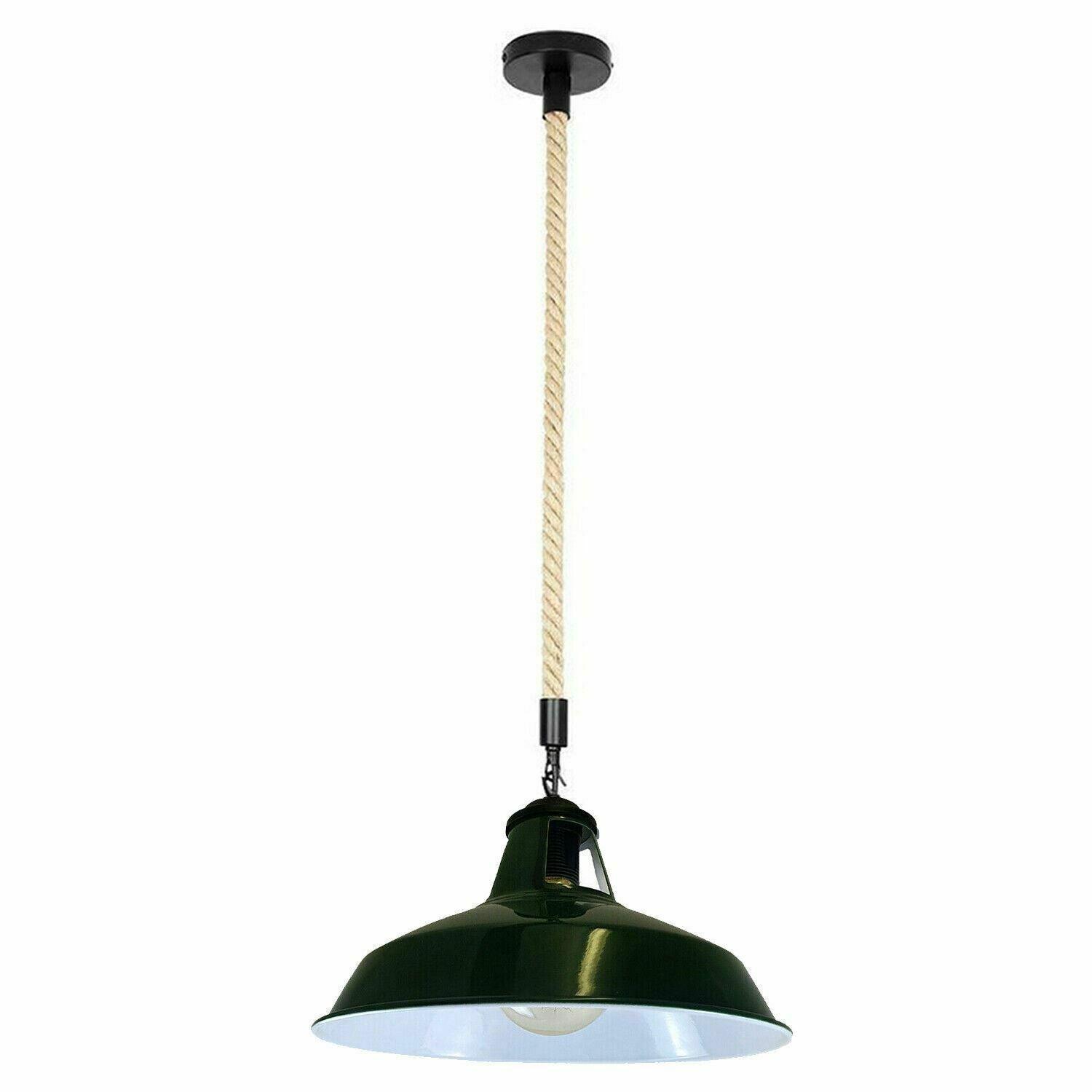 E27 Industrial Hemp Rope Cable Barn Slotted Pendant Light~3889 - VirtuousWares:Global