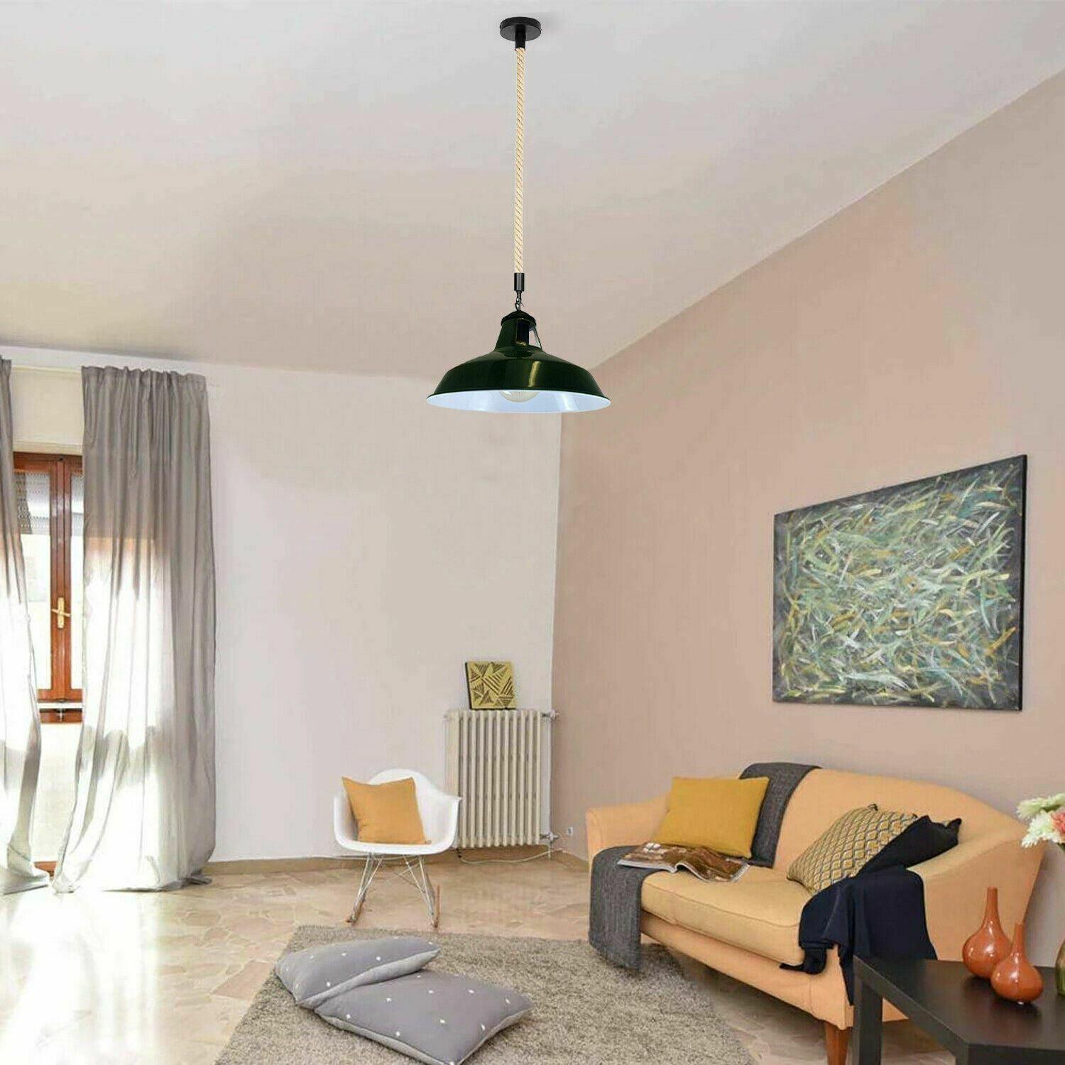 E27 Industrial Hemp Rope Cable Barn Slotted Pendant Light~3889 - VirtuousWares:Global