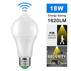E27 LED Bulb Light Sensor PIR Sensor Warm White - VirtuousWares:Global