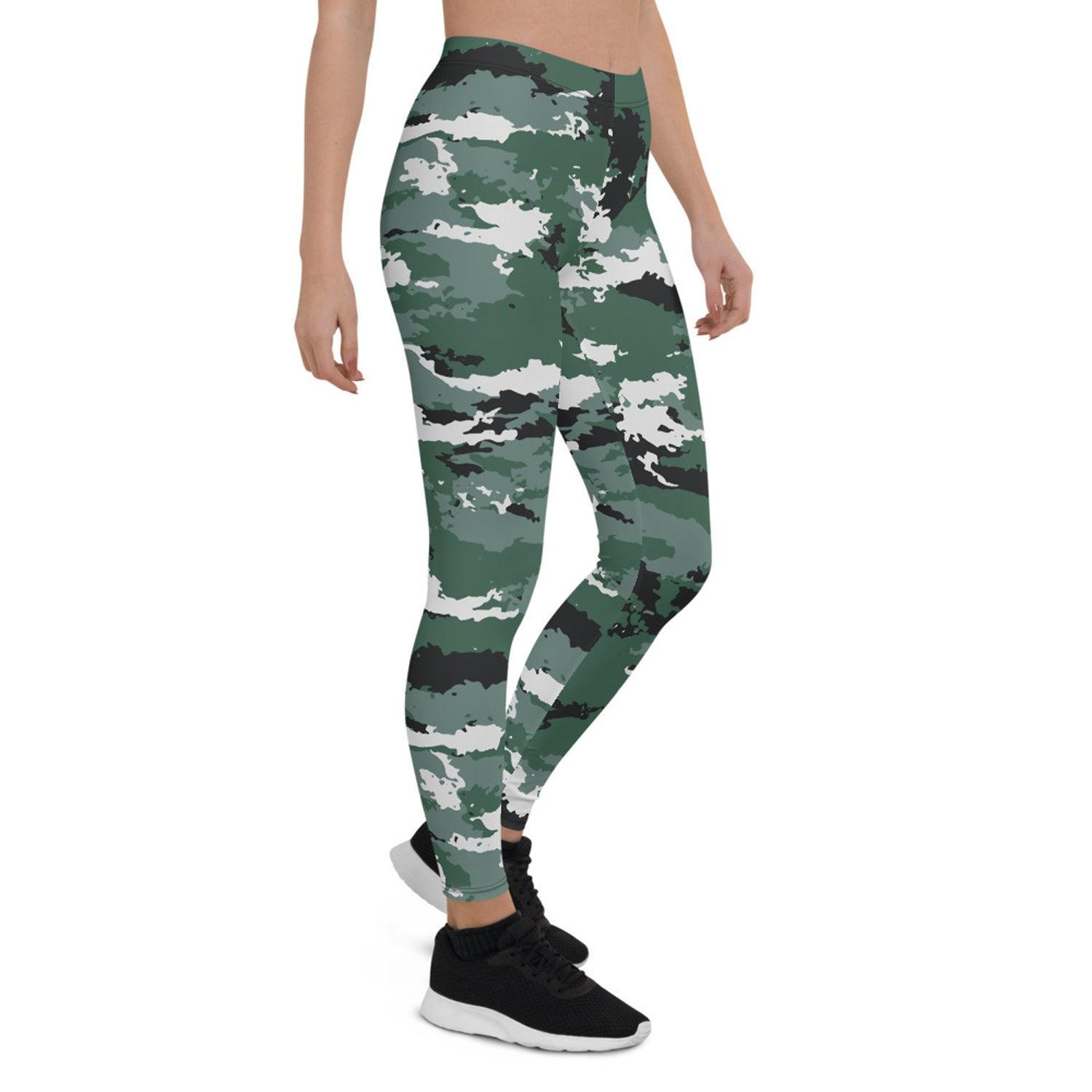 Earth Green Camo Leggings for Women - VirtuousWares:Global