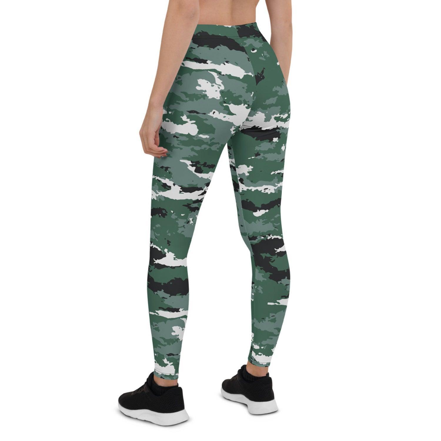 Earth Green Camo Leggings for Women - VirtuousWares:Global