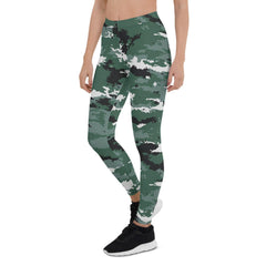 Earth Green Camo Leggings for Women - VirtuousWares:Global