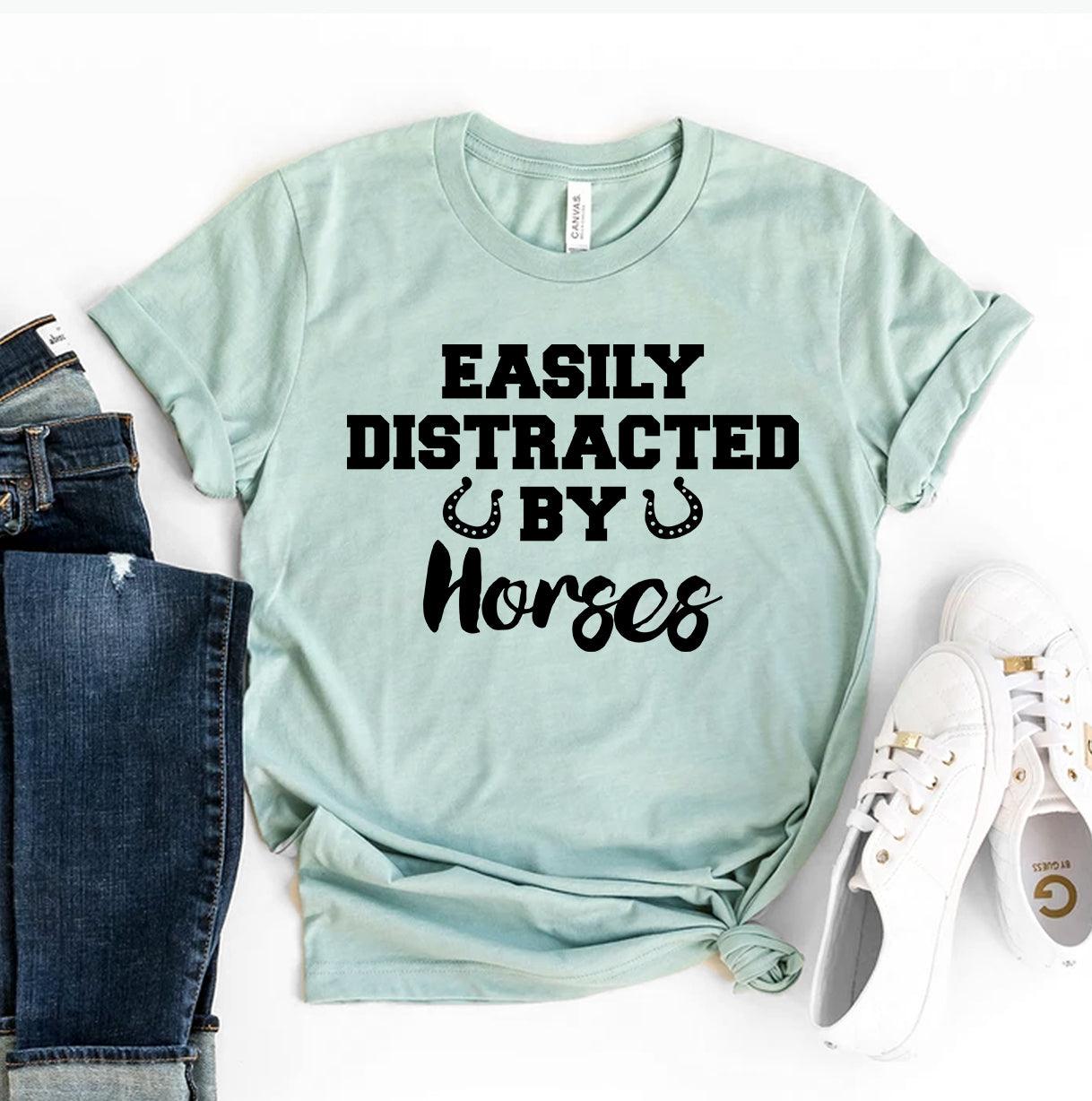 Easily Distracted By Horses T-shirt - VirtuousWares:Global