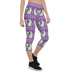 Easter Bunny Capri Leggings for Women - VirtuousWares:Global