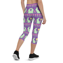 Easter Bunny Capri Leggings for Women - VirtuousWares:Global