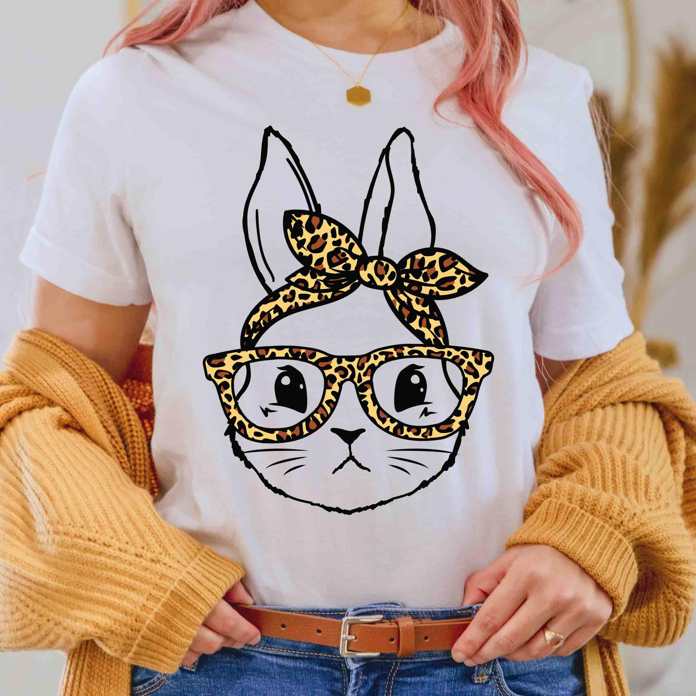 Easter Bunny Pattern T-shirt - Add a touch of childhood innocence to - VirtuousWares:Global