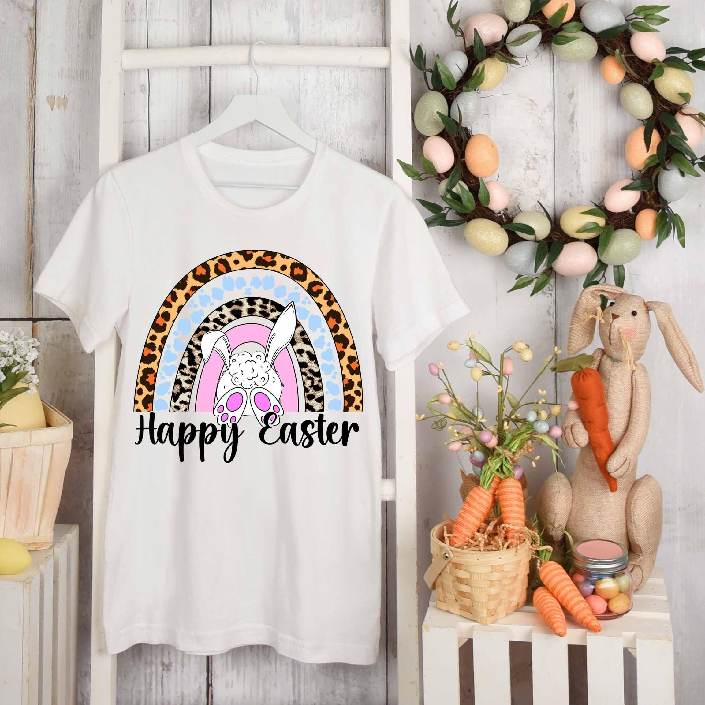 Easter Bunny Pattern T-shirt - Add a touch of childhood innocence to - VirtuousWares:Global