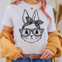 Easter Bunny Pattern T-shirt - Add a touch of childhood innocence to - VirtuousWares:Global