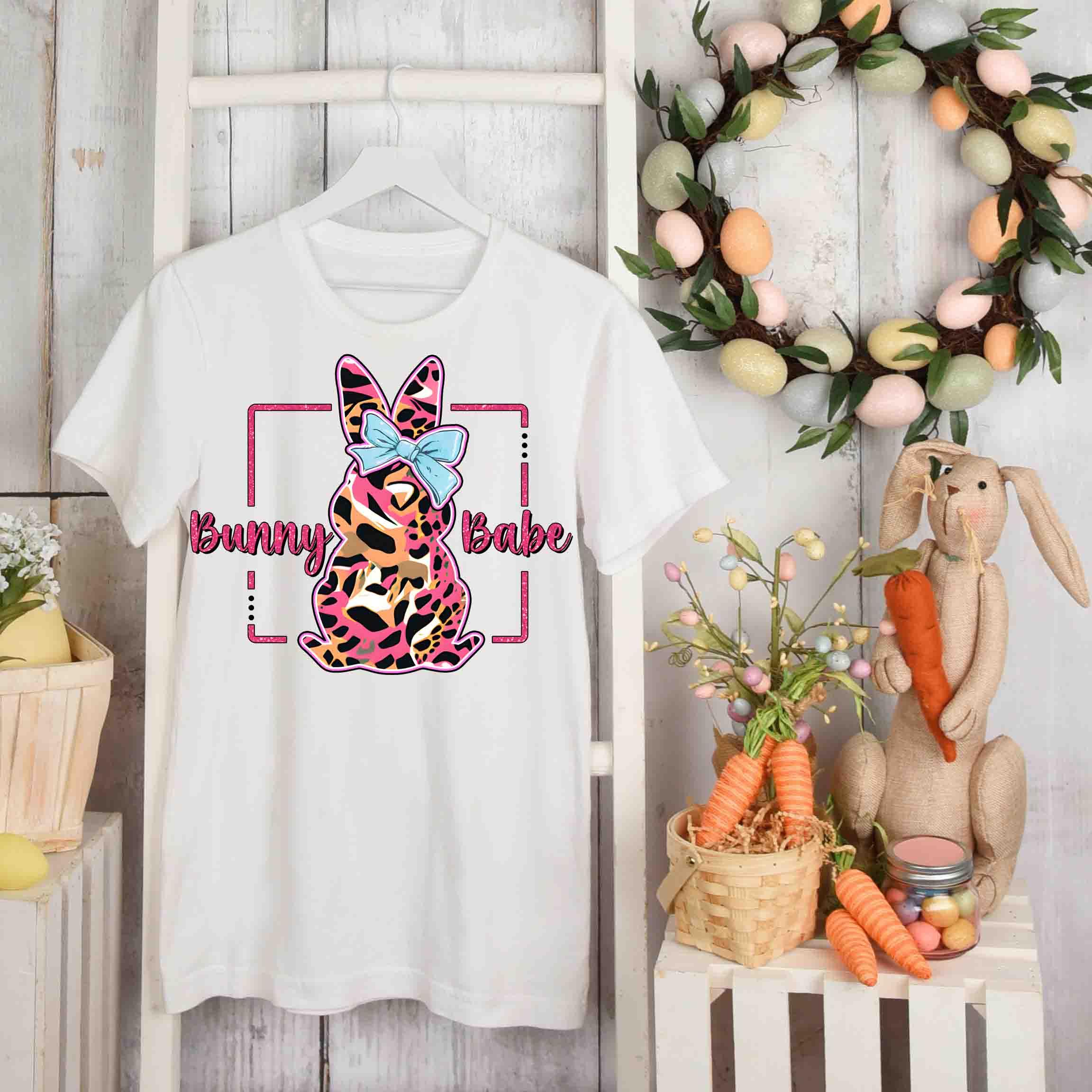 Easter Bunny Tee Unisex Personalized Cotton T-Shirt - Print - VirtuousWares:Global