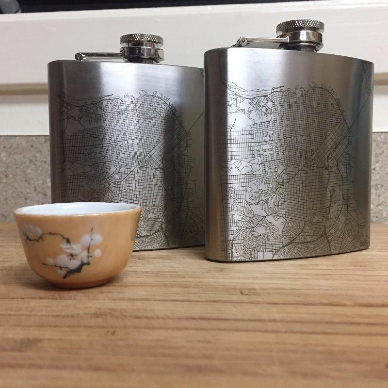 Eau Claire - Wisconsin Map Hip Flask - VirtuousWares:Global