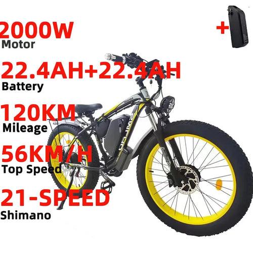 Ebike SMLRO XDC600 Pro 21 Speed Electric Bicycle 48V22.4AH 2000W Dual - VirtuousWares:Global