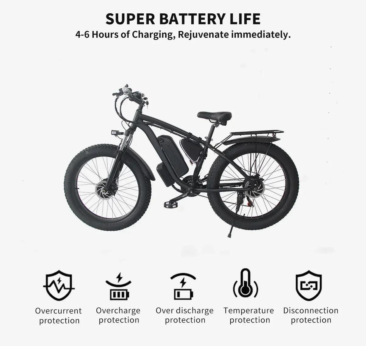 Ebike SMLRO XDC600 Pro 21 Speed Electric Bicycle 48V22.4AH 2000W Dual - VirtuousWares:Global