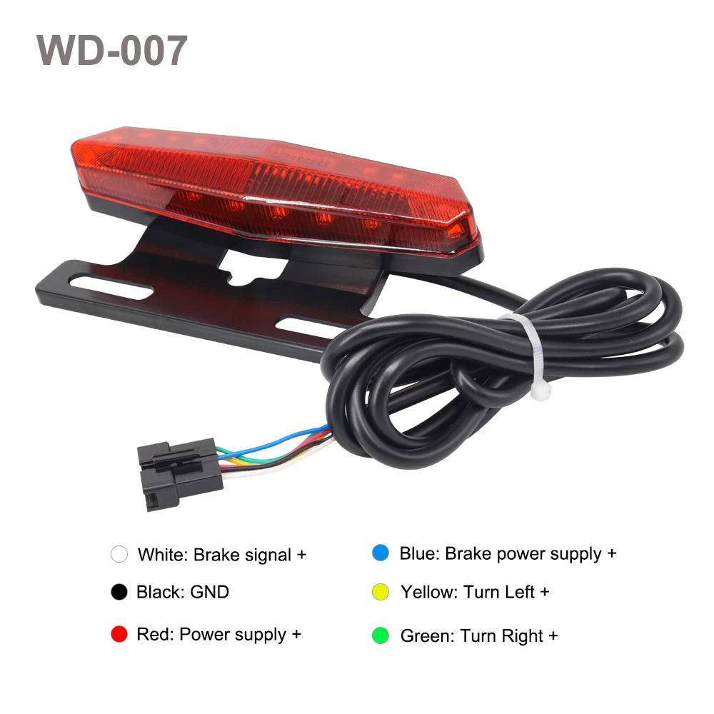 Ebike Turn Signal Rear Light Brake Include 48V 36V E-Bike Headlight with Switch DK336 For Electric Bike and Scooter Lamp - VirtuousWares:Global