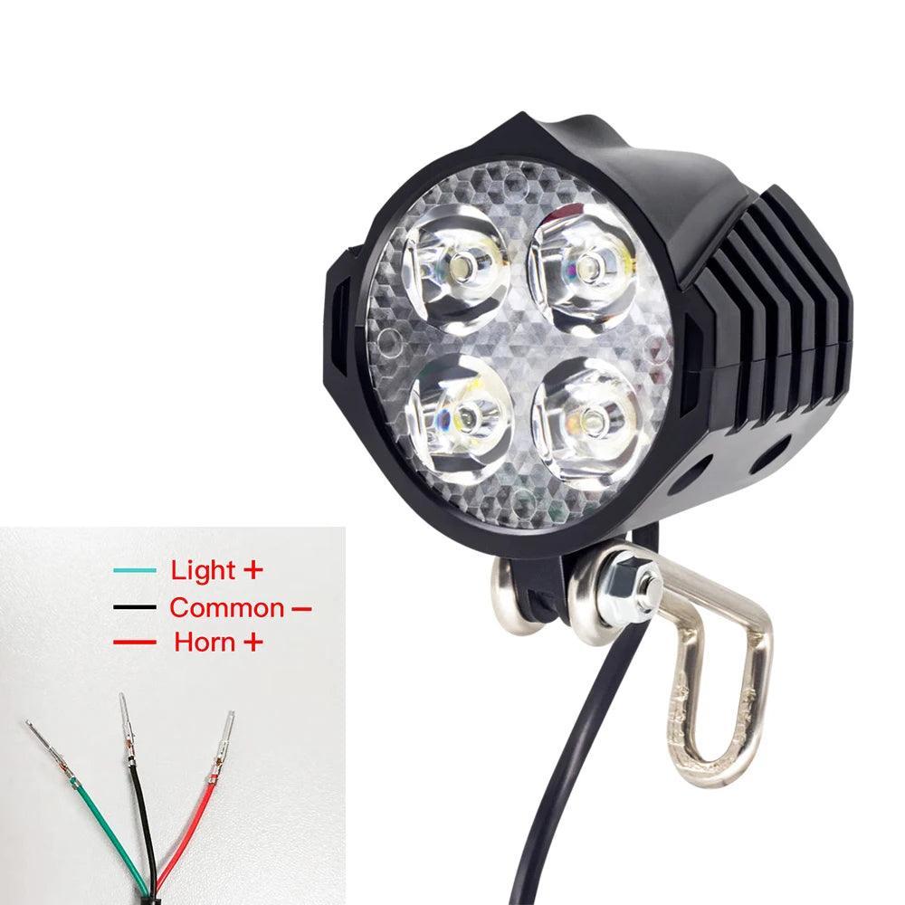 Ebike Turn Signal Rear Light Brake Include 48V 36V E-Bike Headlight with Switch DK336 For Electric Bike and Scooter Lamp - VirtuousWares:Global