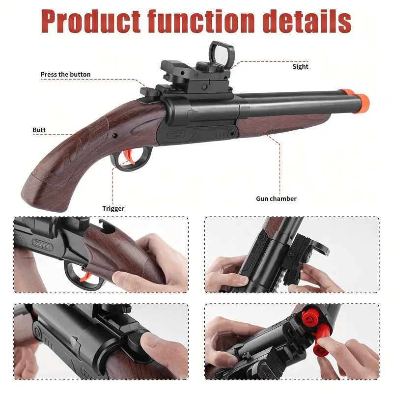 Ejection Shells Toy Gun Soft Bullet Toys Gun - VirtuousWares:Global