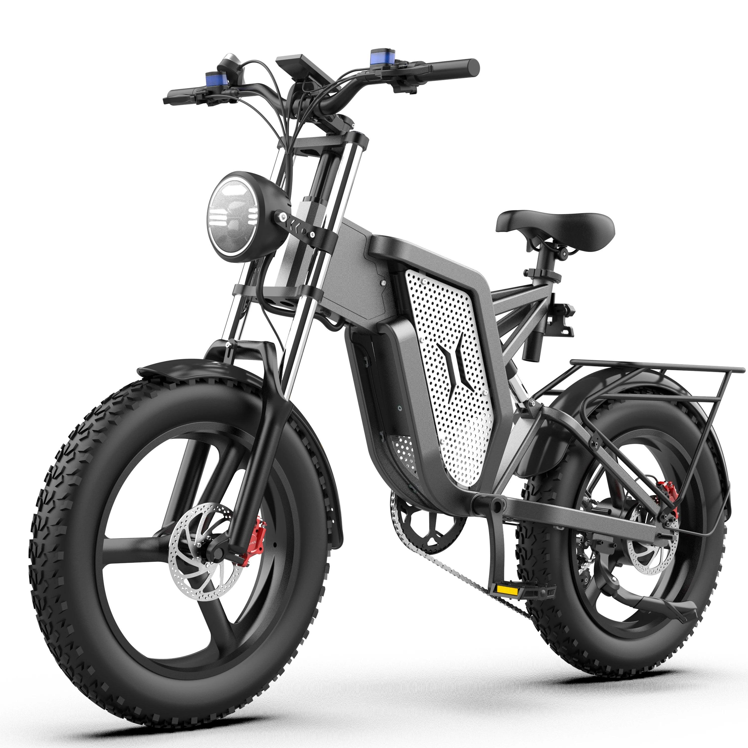 EKX-X20 Electric Bike for Adult, Mountain E-bike, Road Bikes, Snow Moped, 1000W, 48V, 25Ah, 20 in - VirtuousWares:Global