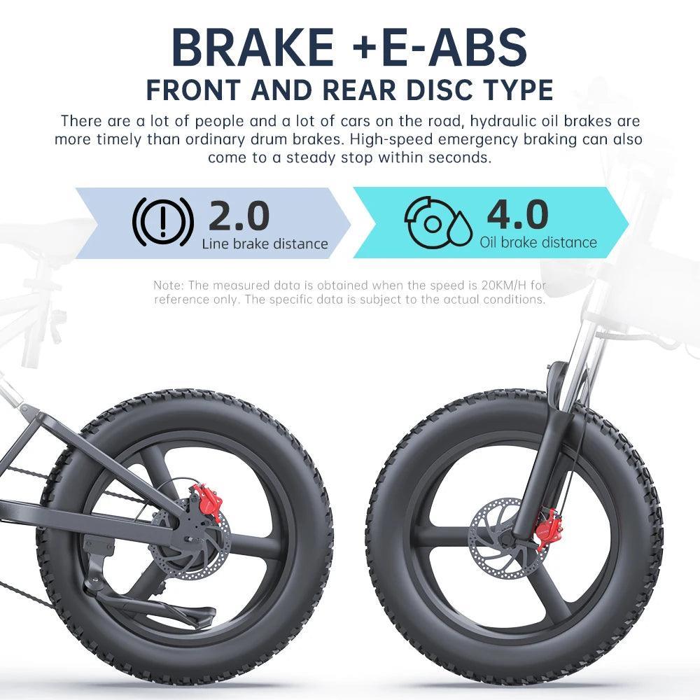 EKX-X20 Electric Bike for Adult, Mountain E-bike, Road Bikes, Snow Moped, 1000W, 48V, 25Ah, 20 in - VirtuousWares:Global