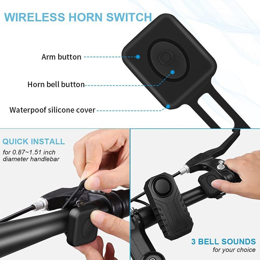Elecpow Remote Control Bike Alarm Waterproof Motorcycle Electric - VirtuousWares:Global