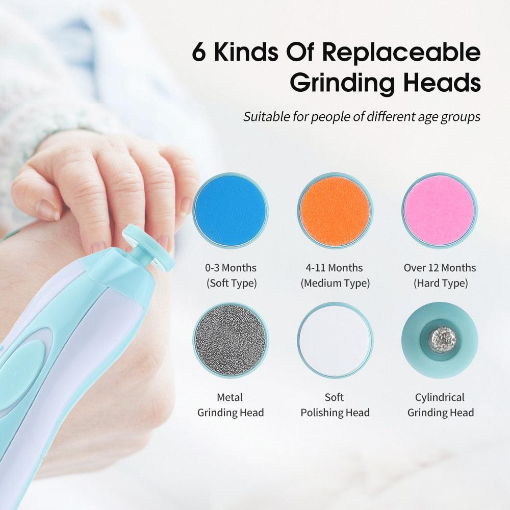 Electric Baby Nail Trimmer Kids Scissors Infant Nail Care Safe Nail - VirtuousWares:Global