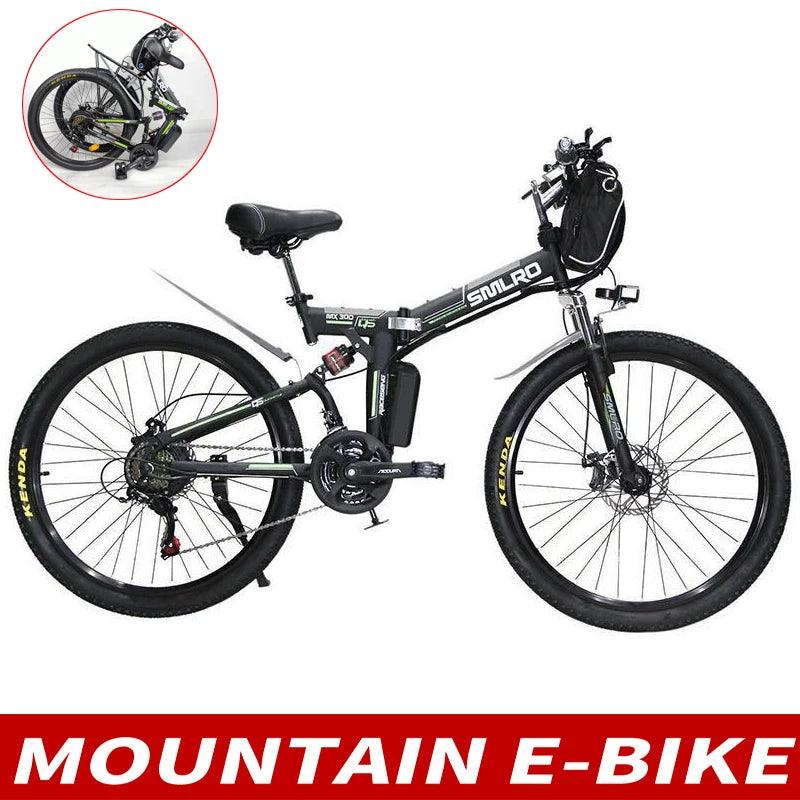 Electric Bicycle 26 Inch 1000W 48V 20AH Smlro MX300 Folding E-Bike Fat - VirtuousWares:Global