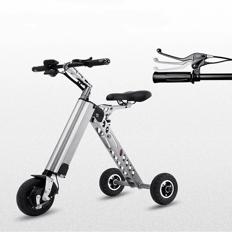 Electric Bicycle Simple Shape Mini E-Bike Three-Wheel Folding For Adult SINGLE Intelligent Bike 24V 300w Aluminum Alloy - VirtuousWares:Global