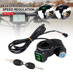 Electric Bicycle Thumb Throttle Voltmeter Digital Battery Voltage Key - VirtuousWares:Global