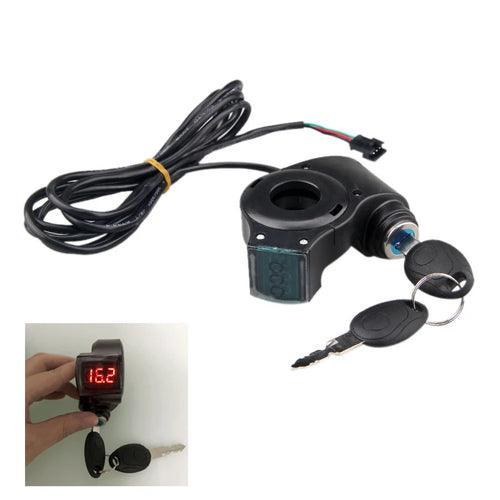 Electric Bicycle Thumb Throttle Voltmeter Digital Battery Voltage Key - VirtuousWares:Global