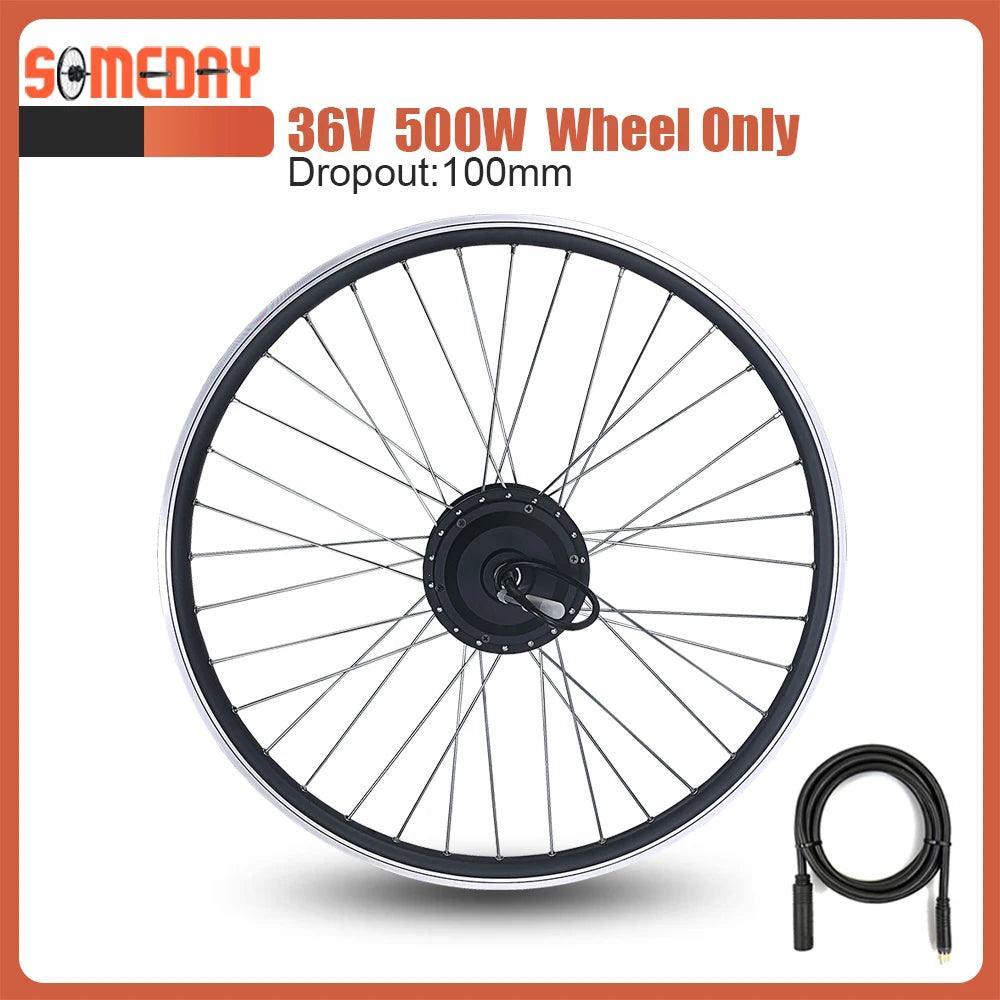 Electric Bike Conversion Kit 36V48V 500W Front Hub motor Wheel with KT LCD LED display For Ebike Conversion Kit Bicycle 16-29in - VirtuousWares:Global