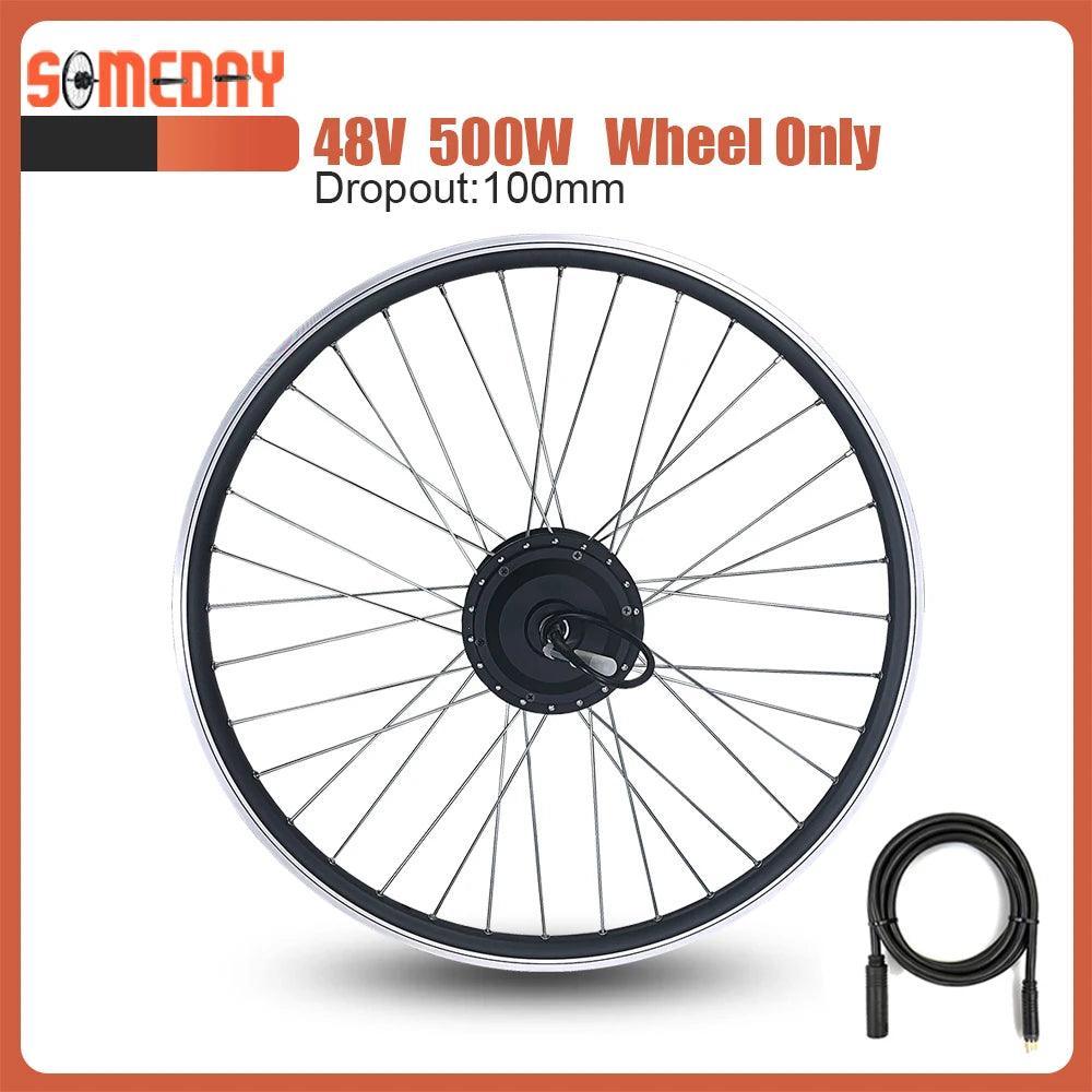 Electric Bike Conversion Kit 36V48V 500W Front Hub motor Wheel with KT LCD LED display For Ebike Conversion Kit Bicycle 16-29in - VirtuousWares:Global