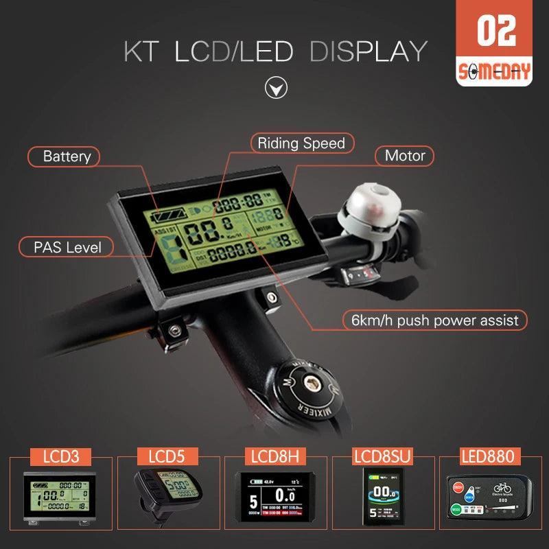 Electric Bike Conversion Kit 36V48V 500W Front Hub motor Wheel with KT LCD LED display For Ebike Conversion Kit Bicycle 16-29in - VirtuousWares:Global