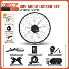 Electric Bike Conversion Kit 36V48V 500W Front Hub motor Wheel with KT LCD LED display For Ebike Conversion Kit Bicycle 16-29in - VirtuousWares:Global
