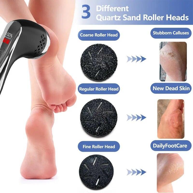 Electric Callus Remover for Feet Rechargeable Waterproof Foot Scrubber - VirtuousWares:Global