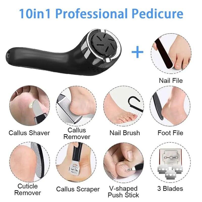 Electric Callus Remover for Feet Rechargeable Waterproof Foot Scrubber - VirtuousWares:Global