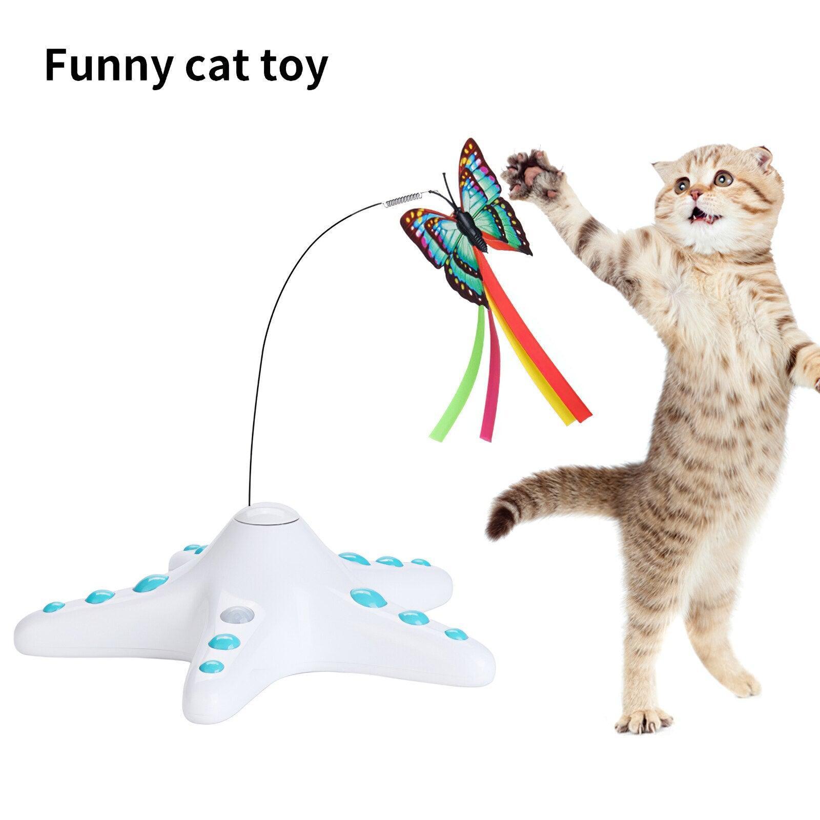 Electric Cat Toys With Fluttering Butterfly - VirtuousWares:Global