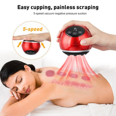 Electric Cupping Massager Vacuum Suction Cups Red Light Anti Cellulite - VirtuousWares:Global