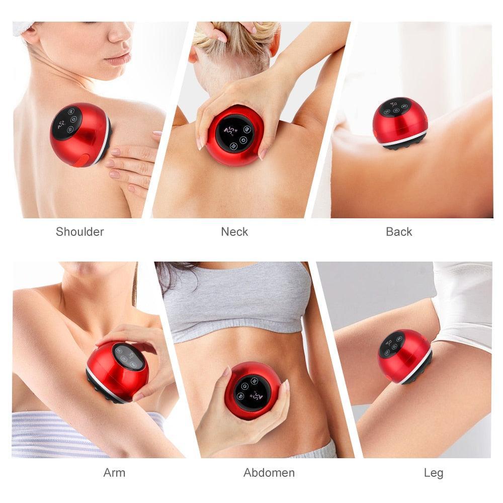 Electric Cupping Massager Vacuum Suction Cups Red Light Anti Cellulite - VirtuousWares:Global