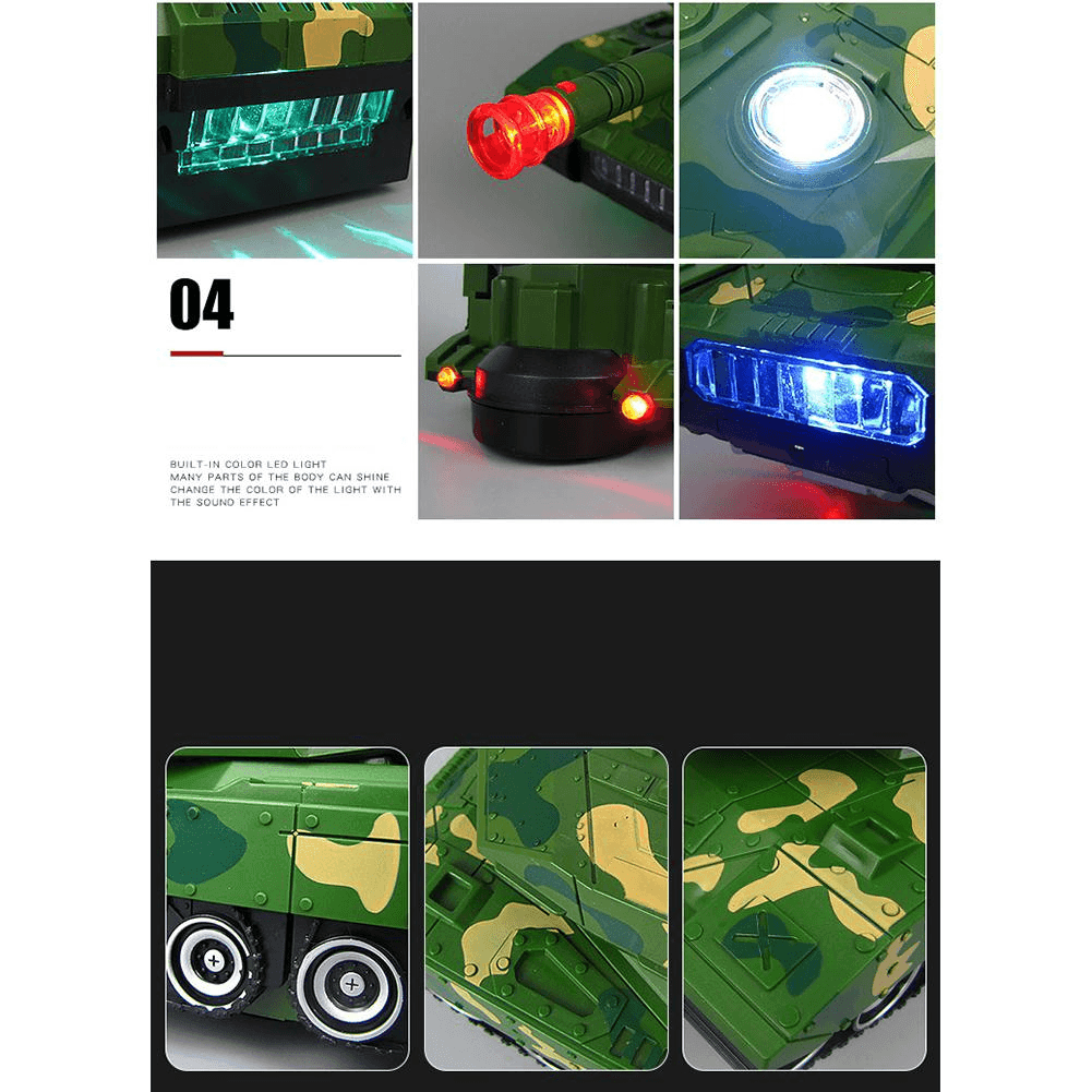Electric Deformation Combat Tank Toys For Kids - VirtuousWares:Global