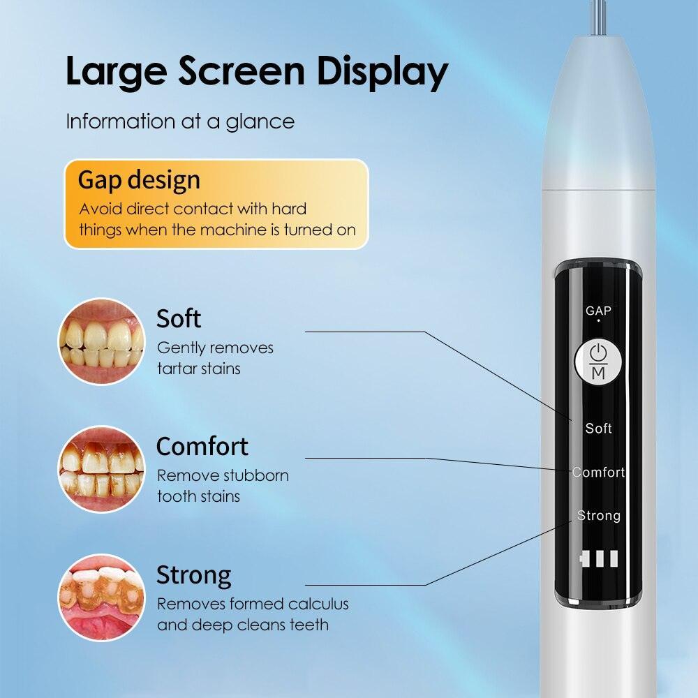 Electric Dental Tartar Scraper Ultrasonic Dental Scaler for Teeth - VirtuousWares:Global