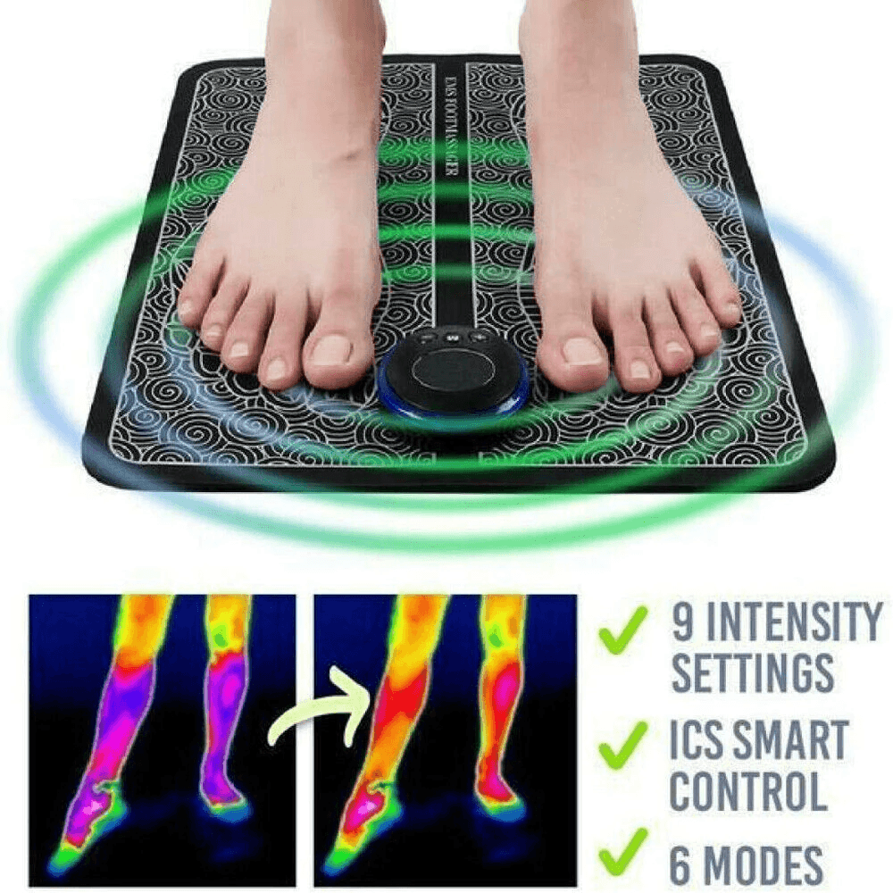 Electric EMS Foot Massager Pad Foot Muscle Stimulator Leg Massage - VirtuousWares:Global