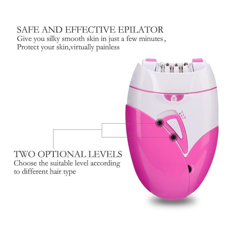 Electric Epilator USB Rechargeable Women Shaver Whole Body Available - VirtuousWares:Global