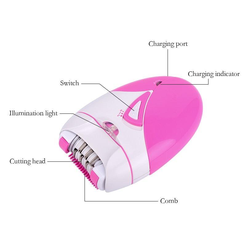 Electric Epilator USB Rechargeable Women Shaver Whole Body Available - VirtuousWares:Global