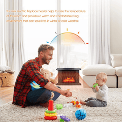 Electric Fireplace Heater LED Flame Effect Stove - VirtuousWares:Global