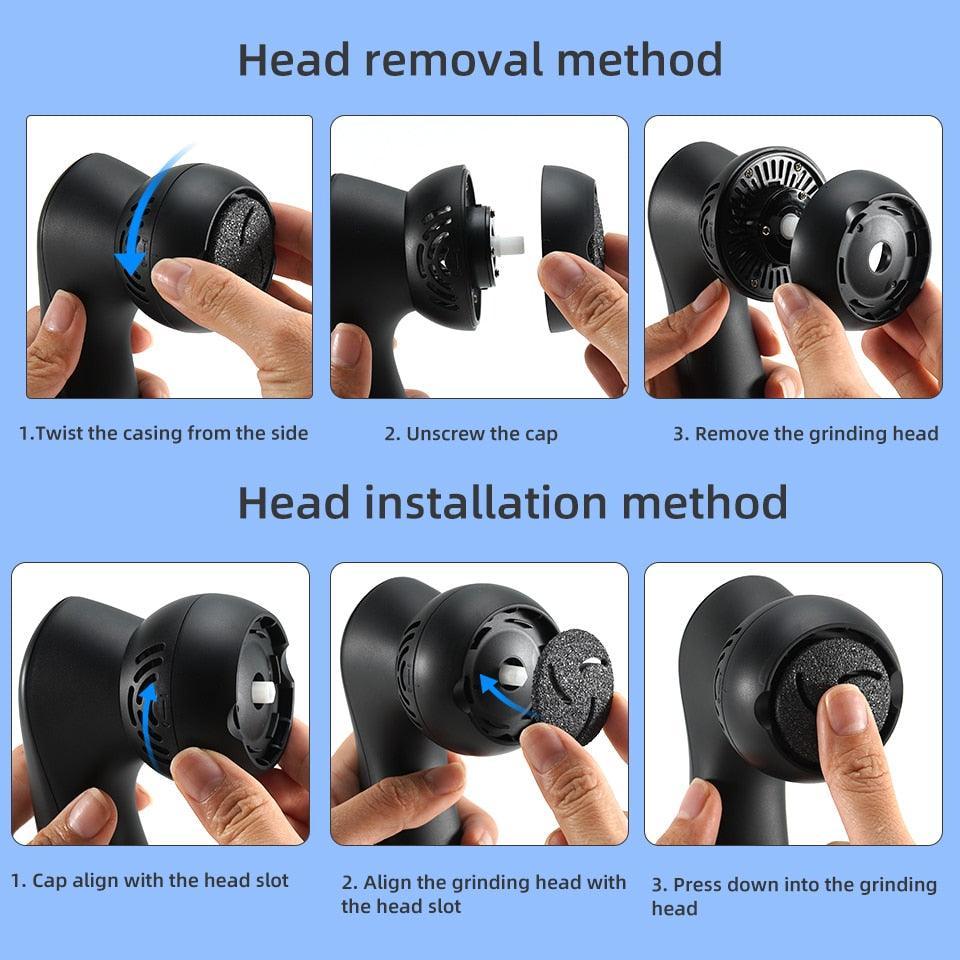 Electric Grinding Pedicure Tools Foot Sandpaper File for Heels - VirtuousWares:Global